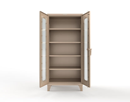 Extreme Duty 12 GA Scratch Resistant Clearview Cabinet with 4 Shelves - 36 In. W x 24 In. D x 78 In. H - 36-LD-244-SR-1019