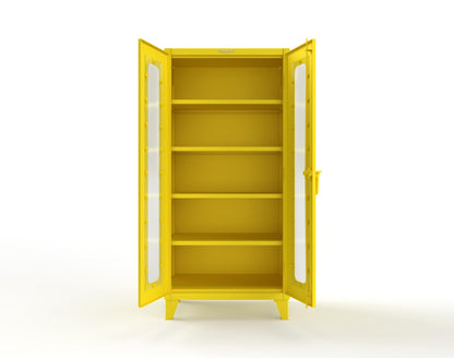 Extreme Duty 12 GA Scratch Resistant Clearview Cabinet with 4 Shelves - 36 In. W x 24 In. D x 78 In. H - 36-LD-244-SR-1021