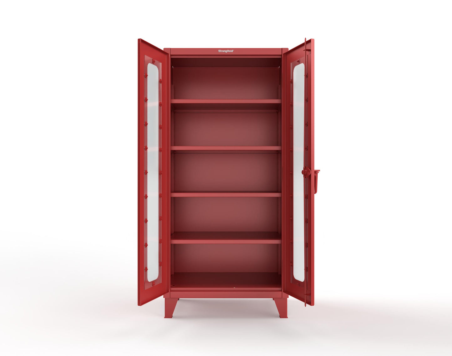 Extreme Duty 12 GA Scratch Resistant Clearview Cabinet with 4 Shelves - 36 In. W x 24 In. D x 78 In. H - 36-LD-244-SR-3001