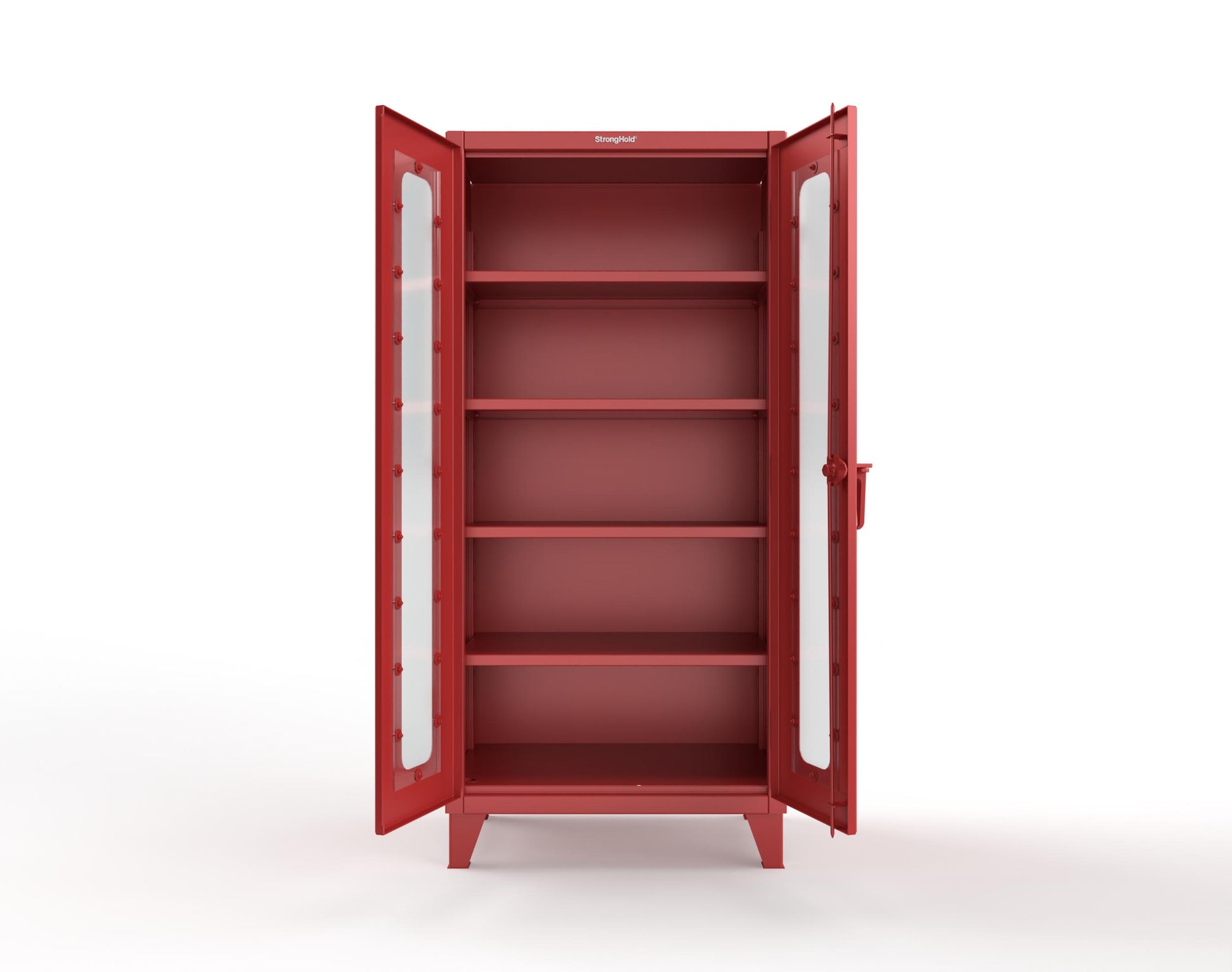 Extreme Duty 12 GA Scratch Resistant Clearview Cabinet with 4 Shelves - 36 In. W x 24 In. D x 78 In. H - 36-LD-244-SR-3001