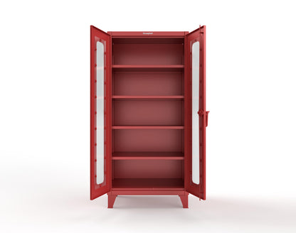 Extreme Duty 12 GA Scratch Resistant Clearview Cabinet with 4 Shelves - 36 In. W x 24 In. D x 78 In. H - 36-LD-244-SR-3001