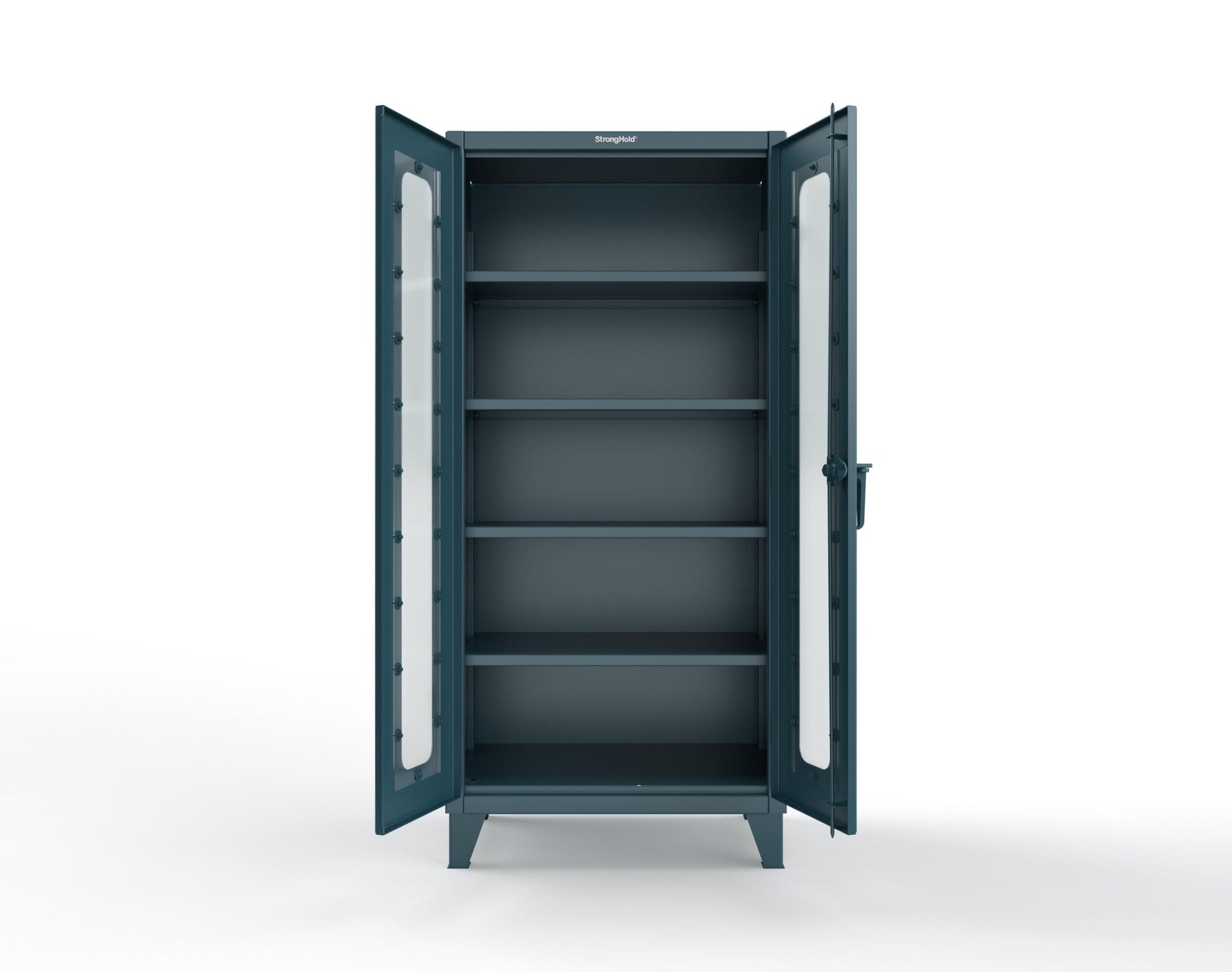 Extreme Duty 12 GA Scratch Resistant Clearview Cabinet with 4 Shelves - 36 In. W x 24 In. D x 78 In. H - 36-LD-244-SR-5001