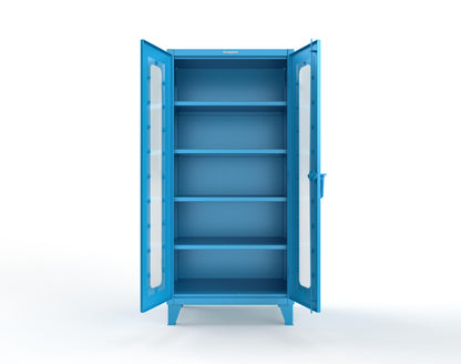 Extreme Duty 12 GA Scratch Resistant Clearview Cabinet with 4 Shelves - 36 In. W x 24 In. D x 78 In. H - 36-LD-244-SR-5012