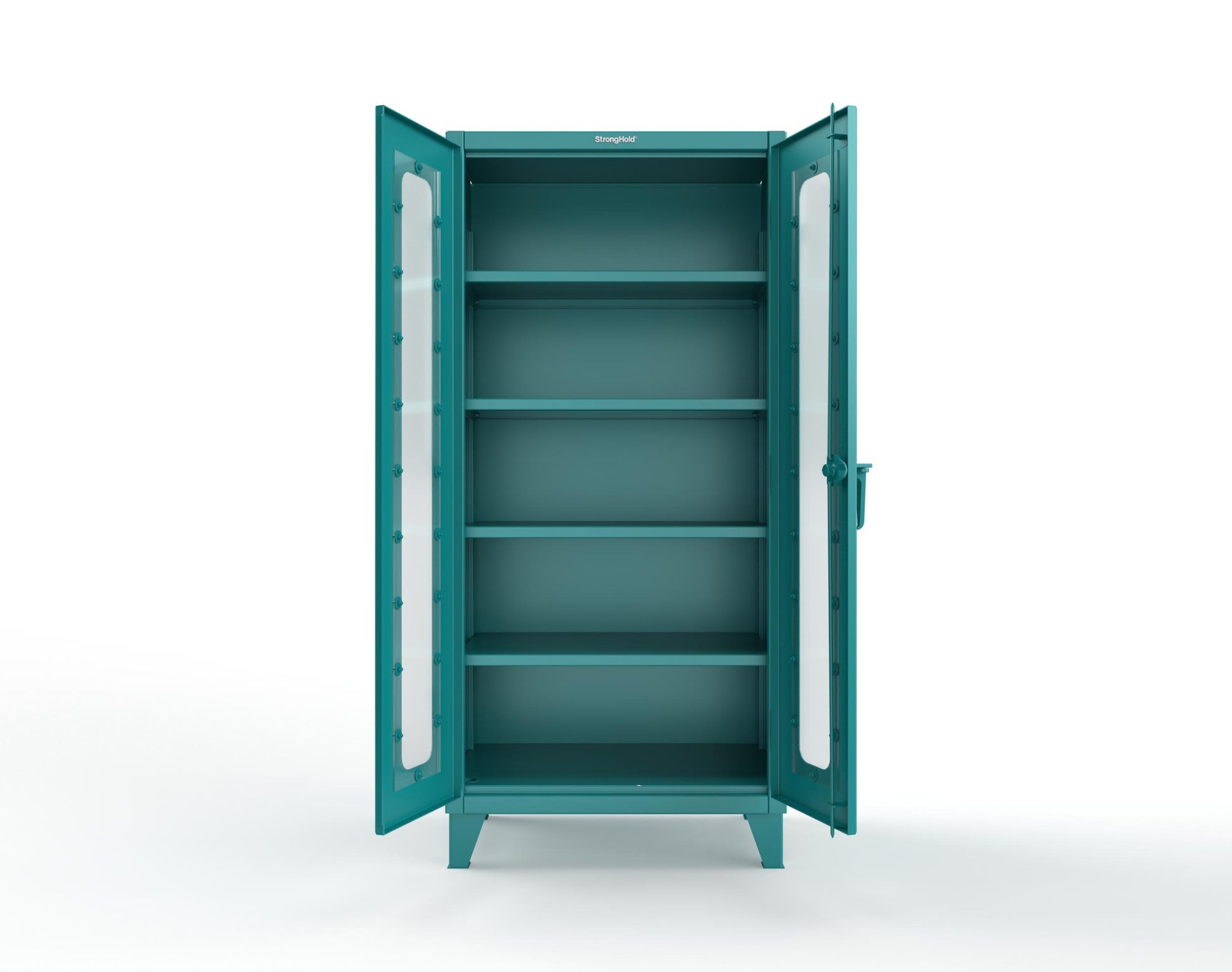 Extreme Duty 12 GA Scratch Resistant Clearview Cabinet with 4 Shelves - 36 In. W x 24 In. D x 78 In. H - 36-LD-244-SR-5021