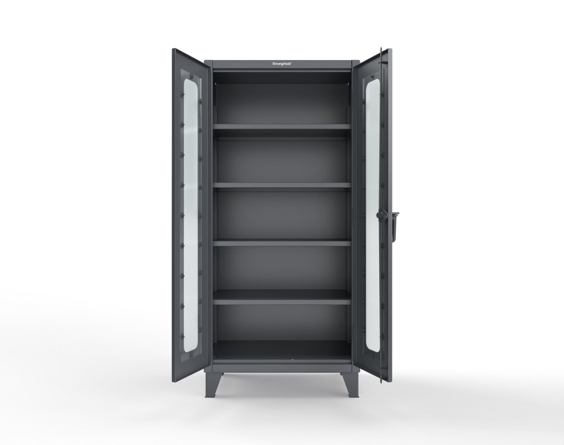 Extreme Duty 12 GA Scratch Resistant Clearview Cabinet with 4 Shelves - 36 In. W x 24 In. D x 78 In. H - 36-LD-244-SR-7024
