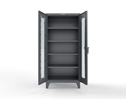 Extreme Duty 12 GA Scratch Resistant Clearview Cabinet with 4 Shelves - 36 In. W x 24 In. D x 78 In. H - 36-LD-244-SR-7024