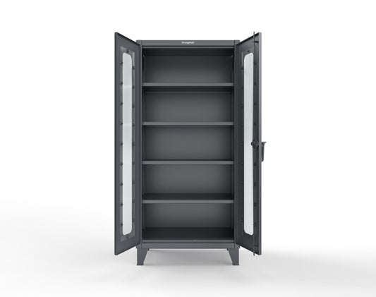 Extreme Duty 12 GA Scratch Resistant Clearview Cabinet with 4 Shelves - 36 In. W x 24 In. D x 78 In. H - 36-LD-244-SR-7024