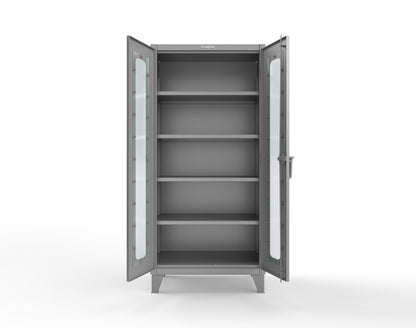 Extreme Duty 12 GA Scratch Resistant Clearview Cabinet with 4 Shelves - 36 In. W x 24 In. D x 78 In. H - 36-LD-244-SR-7037