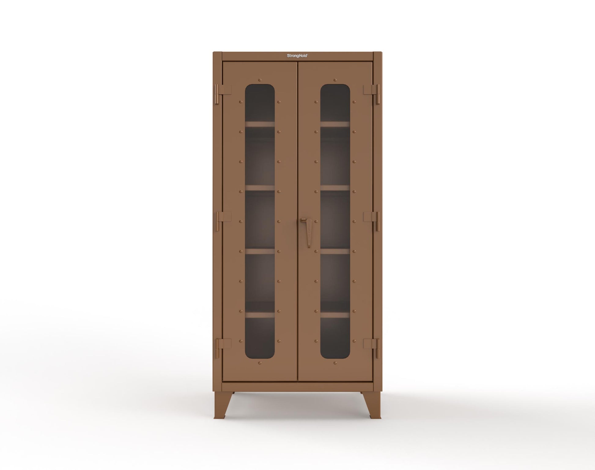 Extreme Duty 12 GA Scratch Resistant Clearview Cabinet with 4 Shelves - 36 In. W x 24 In. D x 78 In. H - 36-LD-244-SR-8008