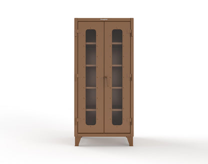 Extreme Duty 12 GA Scratch Resistant Clearview Cabinet with 4 Shelves - 36 In. W x 24 In. D x 78 In. H - 36-LD-244-SR-8008