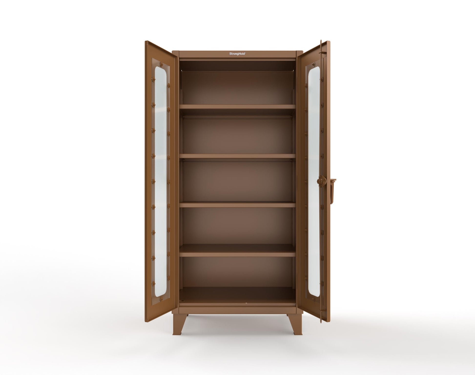 Extreme Duty 12 GA Scratch Resistant Clearview Cabinet with 4 Shelves - 36 In. W x 24 In. D x 78 In. H - 36-LD-244-SR-8008