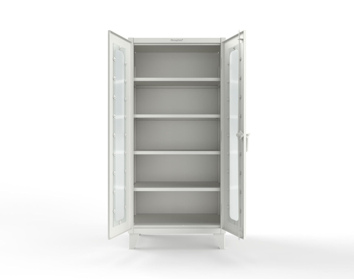 Extreme Duty 12 GA Scratch Resistant Clearview Cabinet with 4 Shelves - 36 In. W x 24 In. D x 78 In. H - 36-LD-244-SR-9003