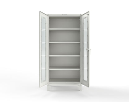 Extreme Duty 12 GA Scratch Resistant Clearview Cabinet with 4 Shelves - 36 In. W x 24 In. D x 78 In. H - 36-LD-244-SR-9003