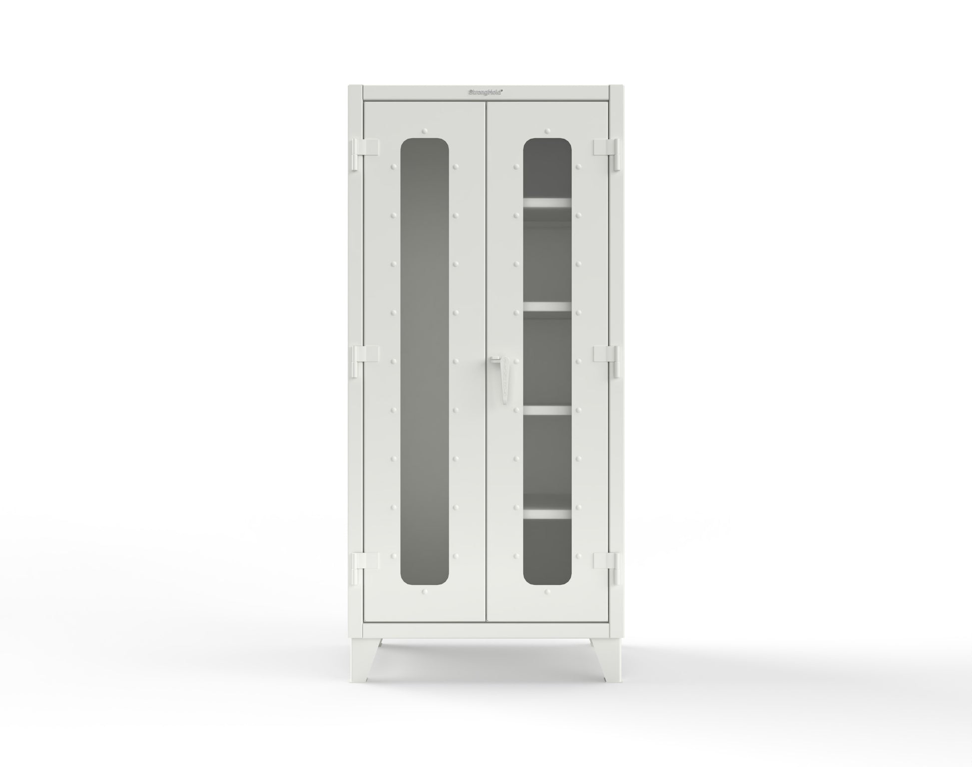 Extreme Duty 12 GA Clear View Janitorial Cabinet with 4 Shelves - 36 In. W x 24 In. D x 78 In. H - 36-LD-BC-244-9003