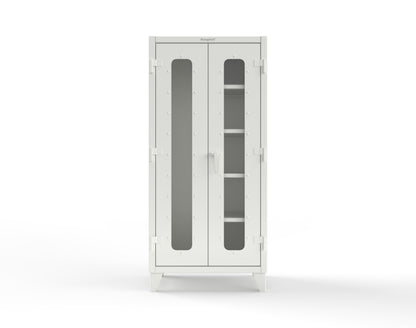 Extreme Duty 12 GA Clear View Janitorial Cabinet with 4 Shelves - 36 In. W x 24 In. D x 78 In. H - 36-LD-BC-244-9003