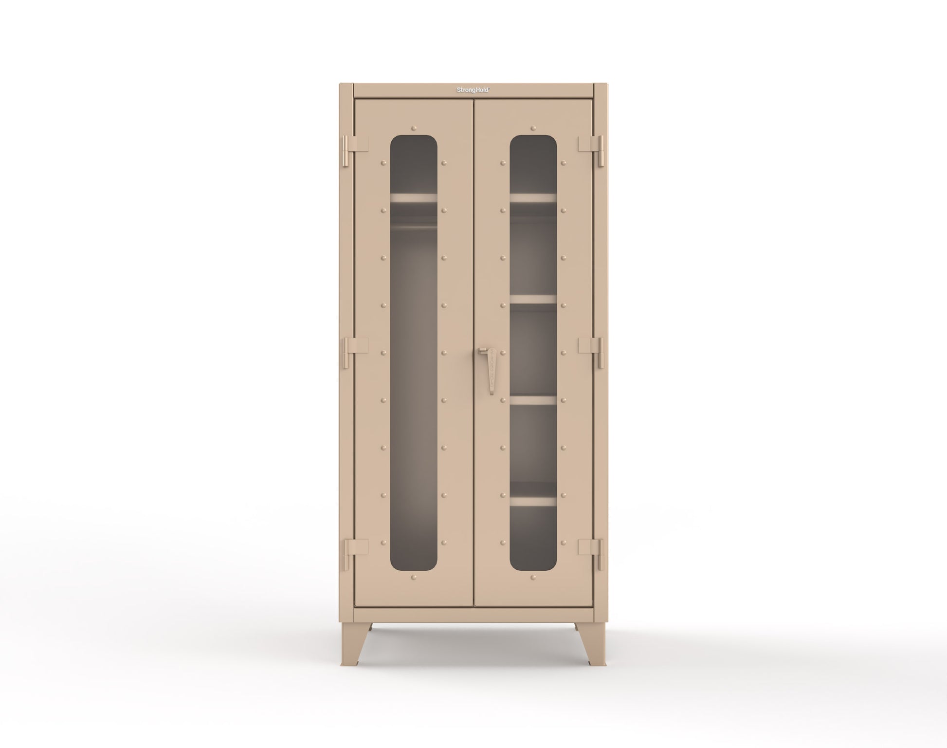Extreme Duty 12 GA Clear View Uniform Cabinet with 5 Shelves - 36 In. W x 24 In. D x 78 In. H - 36-LD-W-245-1019
