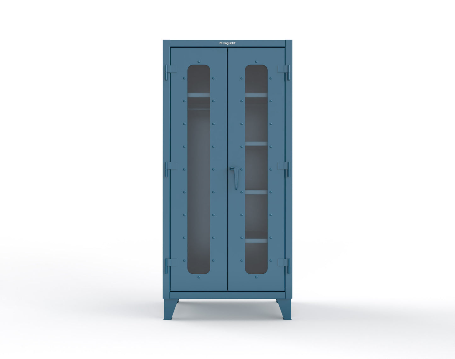 Extreme Duty 12 GA Clear View Uniform Cabinet with 5 Shelves - 36 In. W x 24 In. D x 78 In. H - 36-LD-W-245-5001