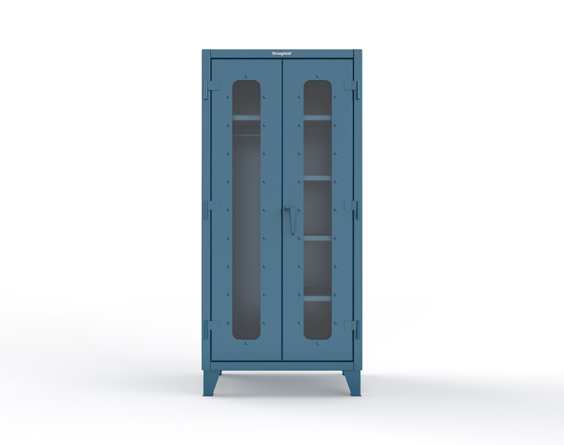 Extreme Duty 12 GA Clear View Uniform Cabinet with 5 Shelves - 36 In. W x 24 In. D x 78 In. H - 36-LD-W-245-5001