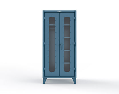Extreme Duty 12 GA Clear View Uniform Cabinet with 5 Shelves - 36 In. W x 24 In. D x 78 In. H - 36-LD-W-245-5001