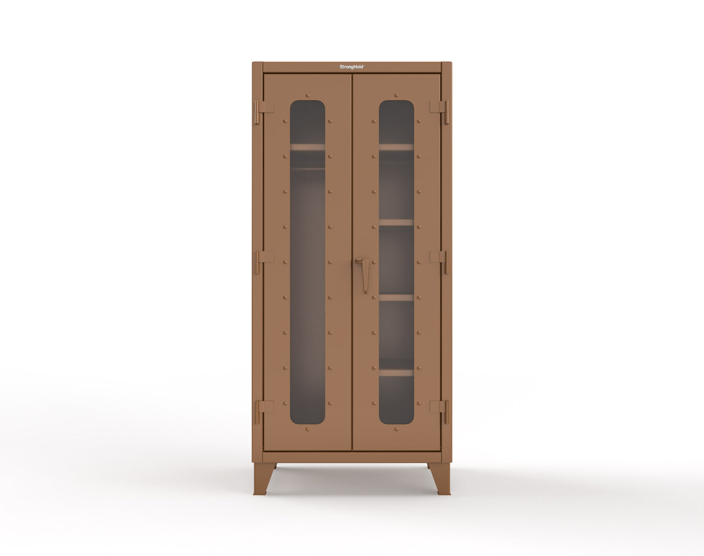 Extreme Duty 12 GA Clear View Uniform Cabinet with 5 Shelves - 36 In. W x 24 In. D x 78 In. H - 36-LD-W-245-8008