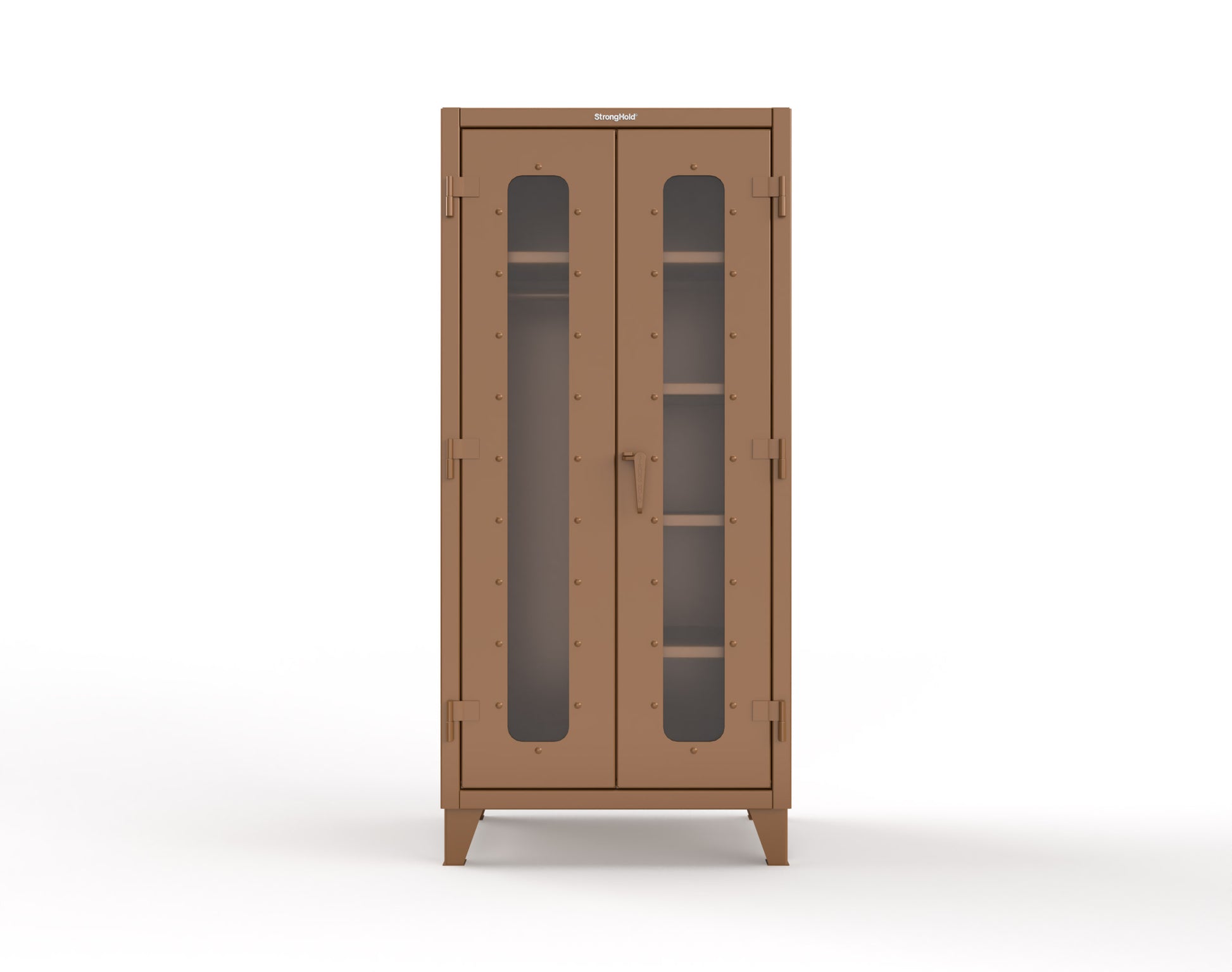 Extreme Duty 12 GA Clear View Uniform Cabinet with 5 Shelves - 36 In. W x 24 In. D x 78 In. H - 36-LD-W-245-8008