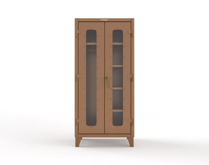 Extreme Duty 12 GA Clear View Uniform Cabinet with 5 Shelves - 36 In. W x 24 In. D x 78 In. H - 36-LD-W-245-8008