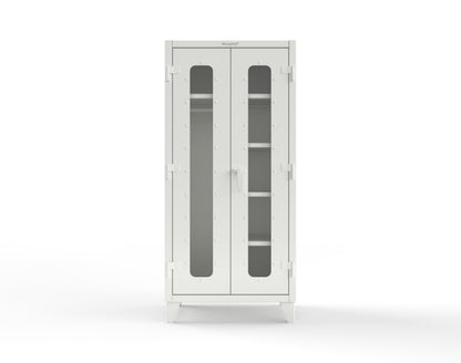 Extreme Duty 12 GA Clear View Uniform Cabinet with 5 Shelves - 36 In. W x 24 In. D x 78 In. H - 36-LD-W-245-9003