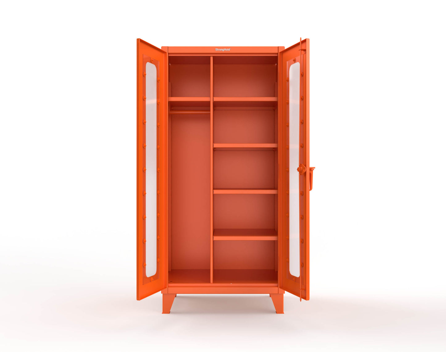 Extreme Duty 12 GA Clear View Uniform Cabinet with 5 Shelves - 36 In. W x 24 In. D x 78 In. H - 36-LD-W-245-2009