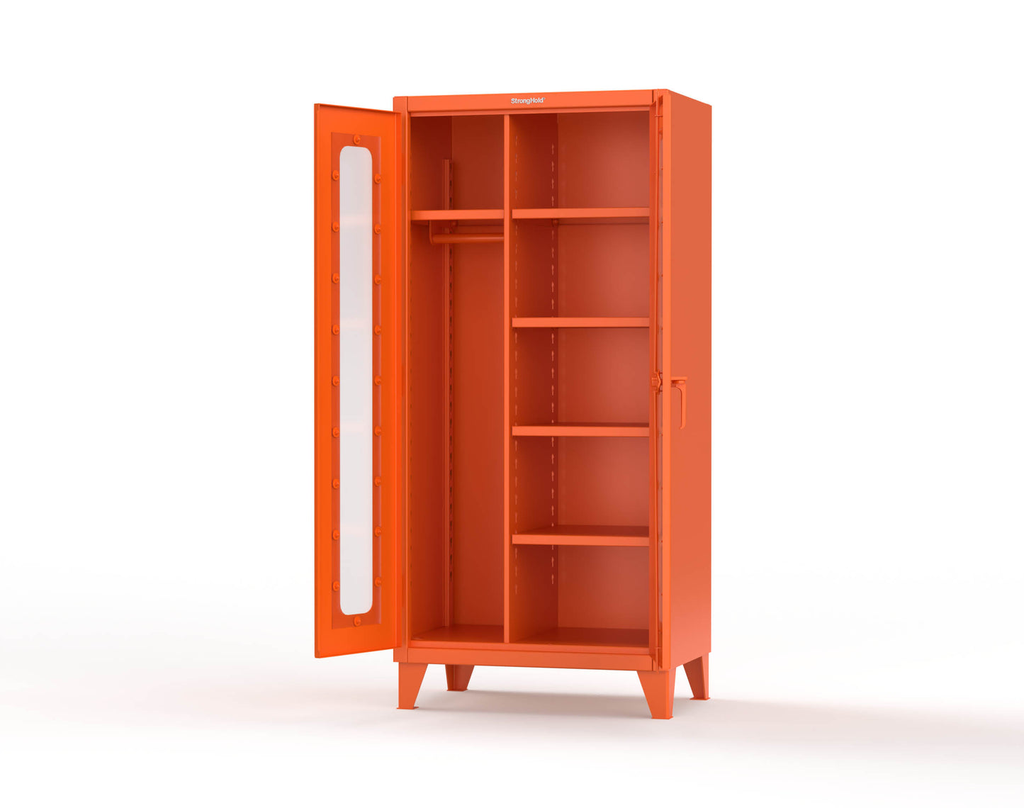 Extreme Duty 12 GA Clear View Uniform Cabinet with 5 Shelves - 36 In. W x 24 In. D x 78 In. H - 36-LD-W-245-2009