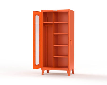 Extreme Duty 12 GA Clear View Uniform Cabinet with 5 Shelves - 36 In. W x 24 In. D x 78 In. H - 36-LD-W-245-2009