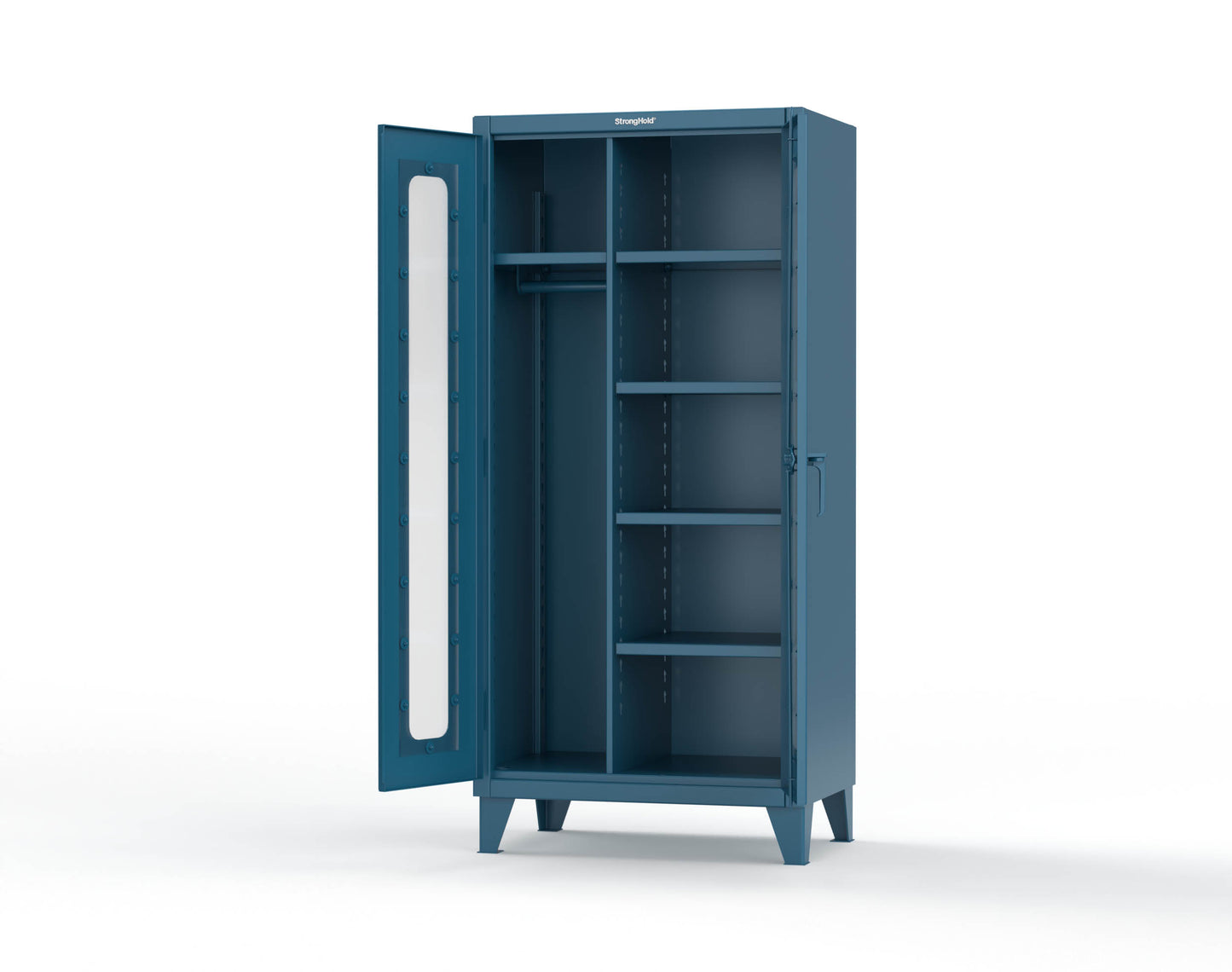Extreme Duty 12 GA Clear View Uniform Cabinet with 5 Shelves - 36 In. W x 24 In. D x 78 In. H - 36-LD-W-245-5001