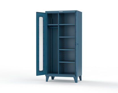 Extreme Duty 12 GA Clear View Uniform Cabinet with 5 Shelves - 36 In. W x 24 In. D x 78 In. H - 36-LD-W-245-5001