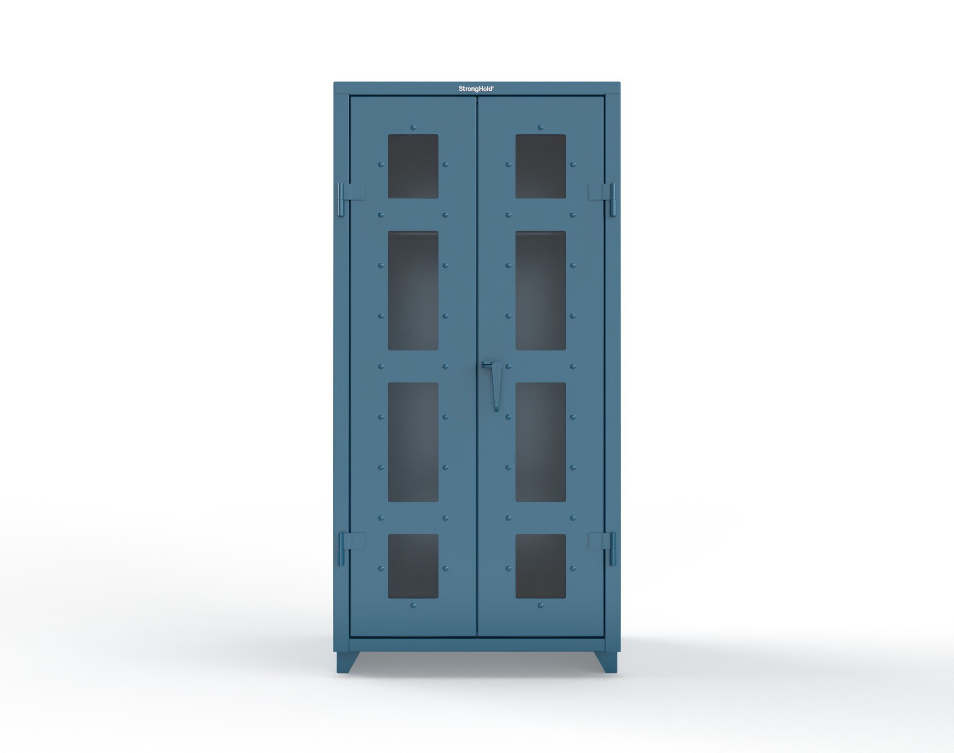 Extra Heavy Duty 14 GA Clear View Uniform Cabinet with Hanger Rod, 1 Shelf - 36 In. W x 24 In. D x 75 In. H - 36-LD-WR-241-L-5001