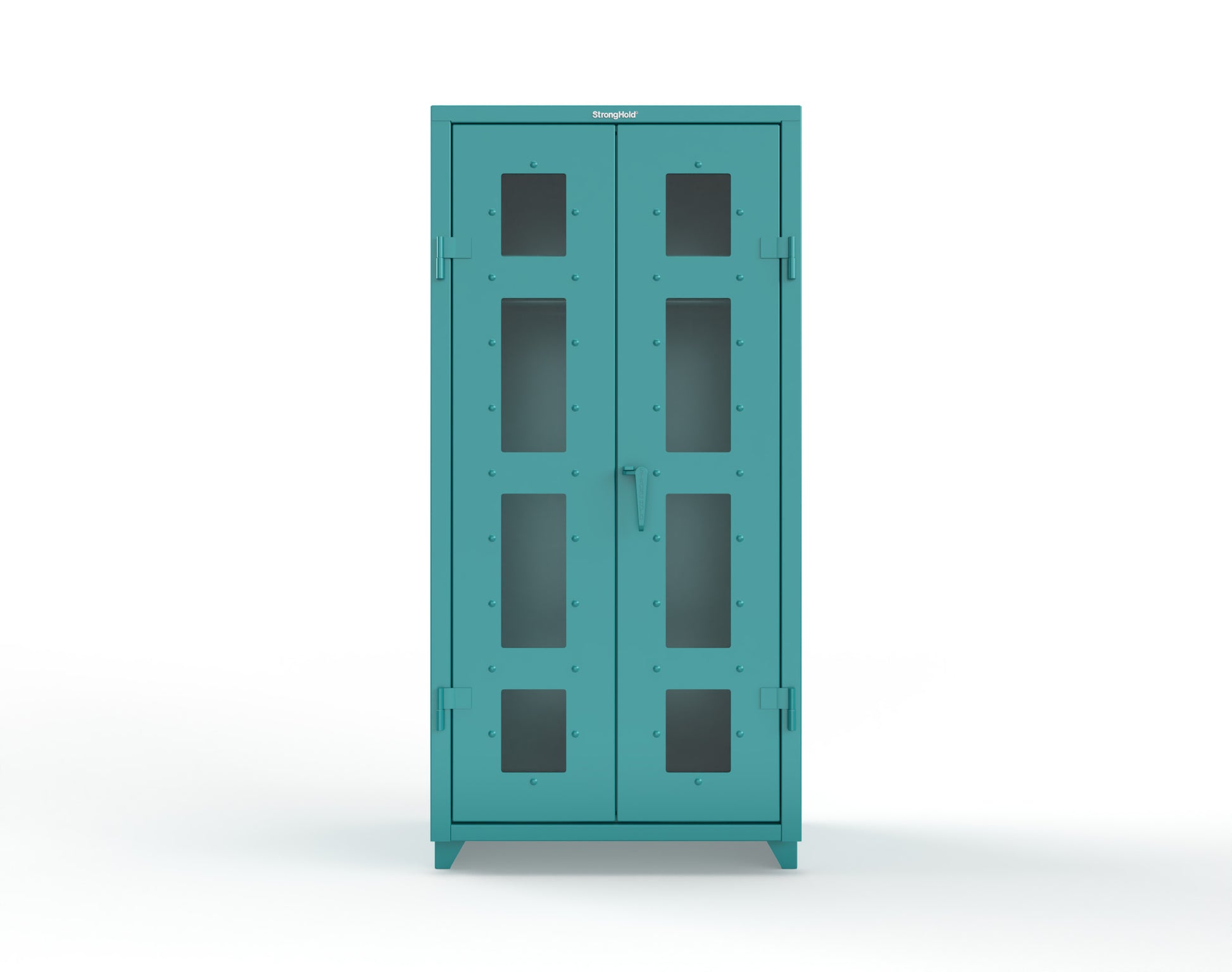 Extra Heavy Duty 14 GA Clear View Uniform Cabinet with Hanger Rod, 1 Shelf - 36 In. W x 24 In. D x 75 In. H - 36-LD-WR-241-L-5021