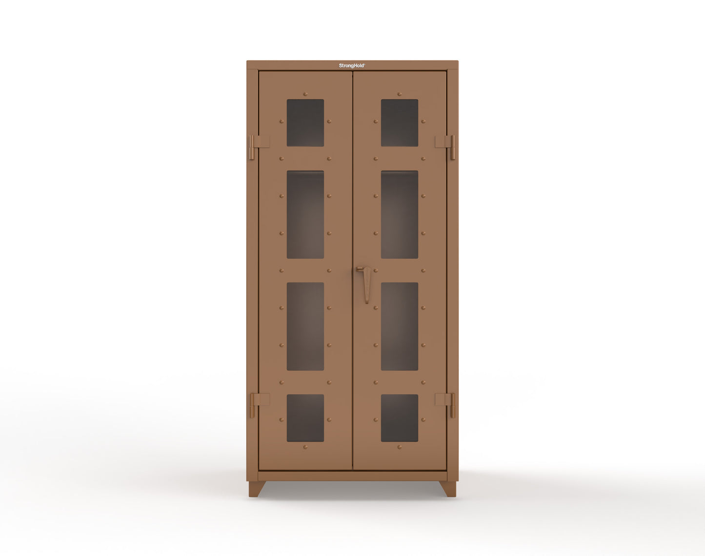 Extra Heavy Duty 14 GA Clear View Uniform Cabinet with Hanger Rod, 1 Shelf - 36 In. W x 24 In. D x 75 In. H - 36-LD-WR-241-L-8008