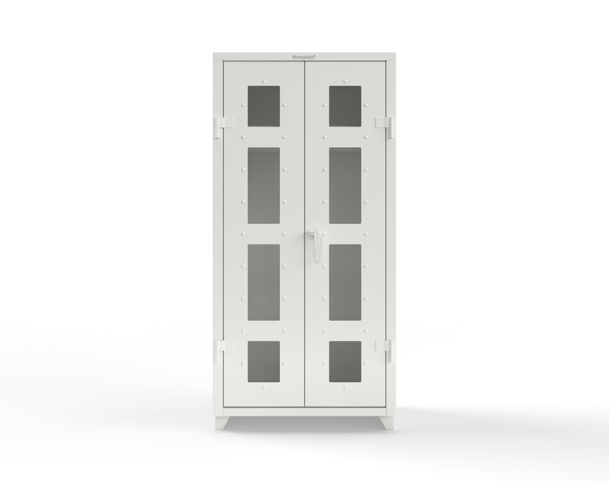 Extra Heavy Duty 14 GA Clear View Uniform Cabinet with Hanger Rod, 1 Shelf - 36 In. W x 24 In. D x 75 In. H - 36-LD-WR-241-L-9003