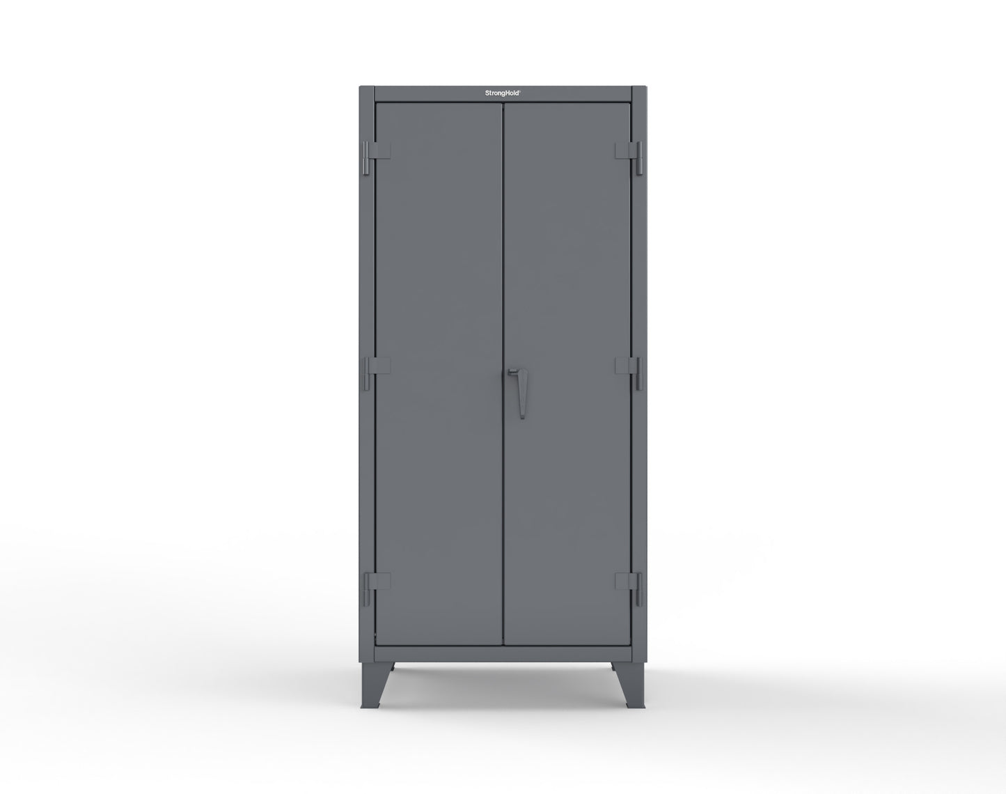 Extreme Duty 12 GA Cabinet with Pegboard Doors, 4 Shelves - 36 In. W x 24 In. D x 78 In. H - 36-PB-244-7024