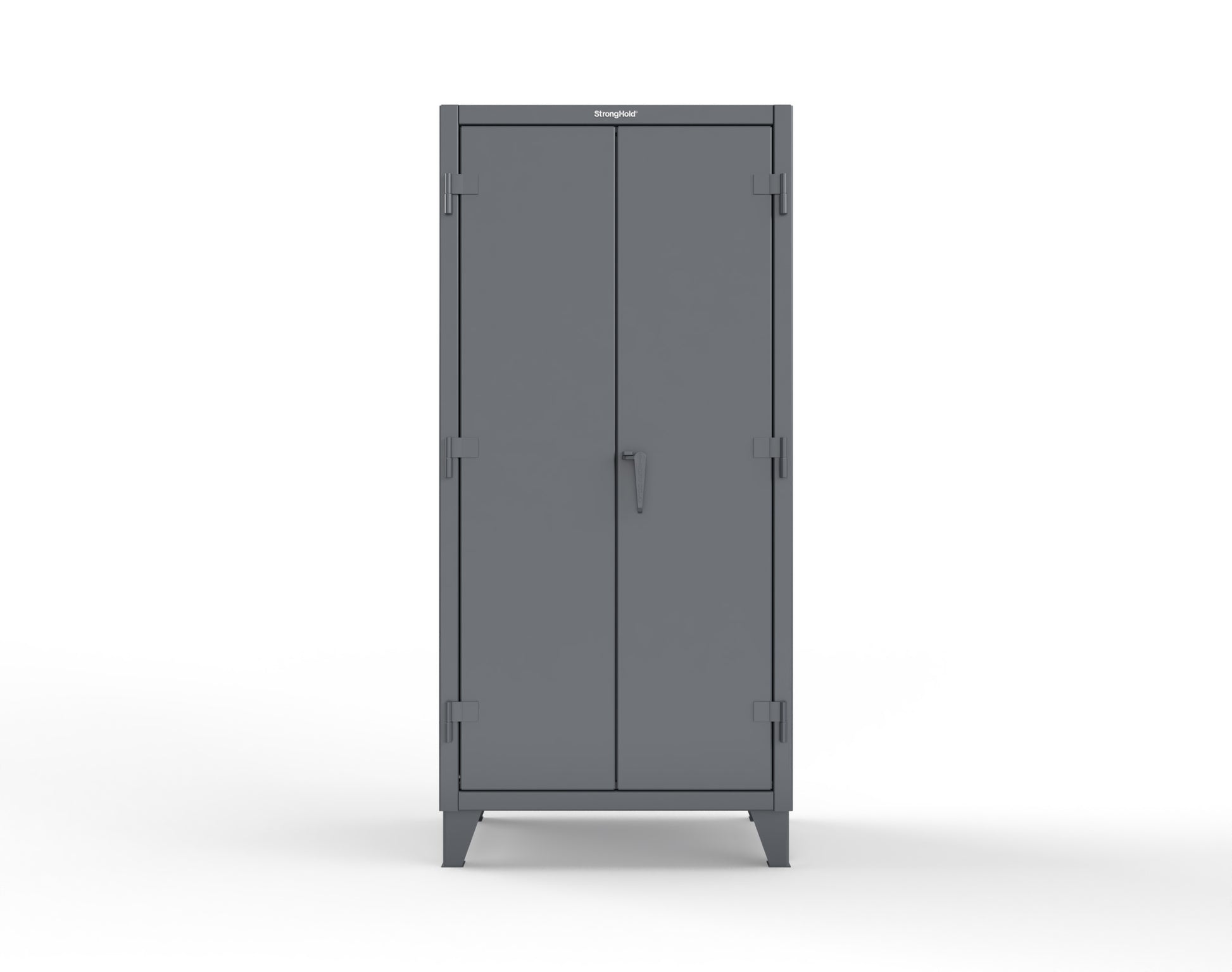 Extreme Duty 12 GA Cabinet with Pegboard Doors, 4 Shelves - 36 In. W x 24 In. D x 78 In. H - 36-PB-244-7024