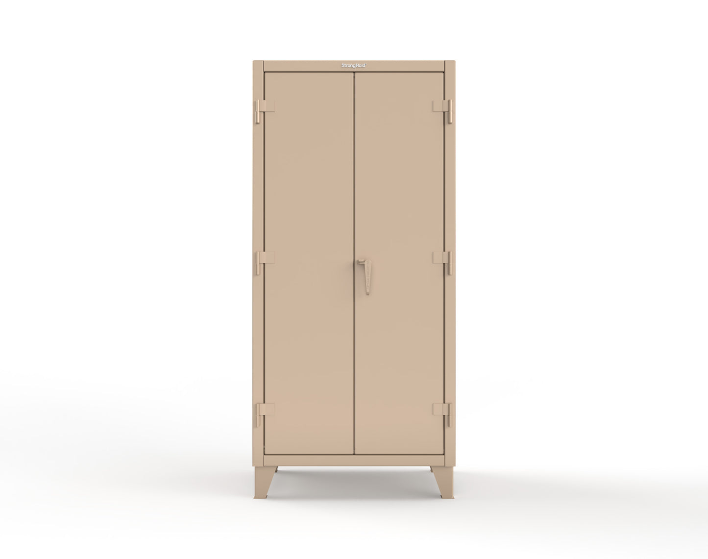 Extreme Duty 12 GA Cabinet with Pegboard Doors, 4 Shelves - 36 In. W x 24 In. D x 78 In. H - 36-PB-244-1019