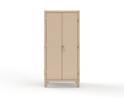 Extreme Duty 12 GA Cabinet with Pegboard Doors, 4 Shelves - 36 In. W x 24 In. D x 78 In. H - 36-PB-244-1019