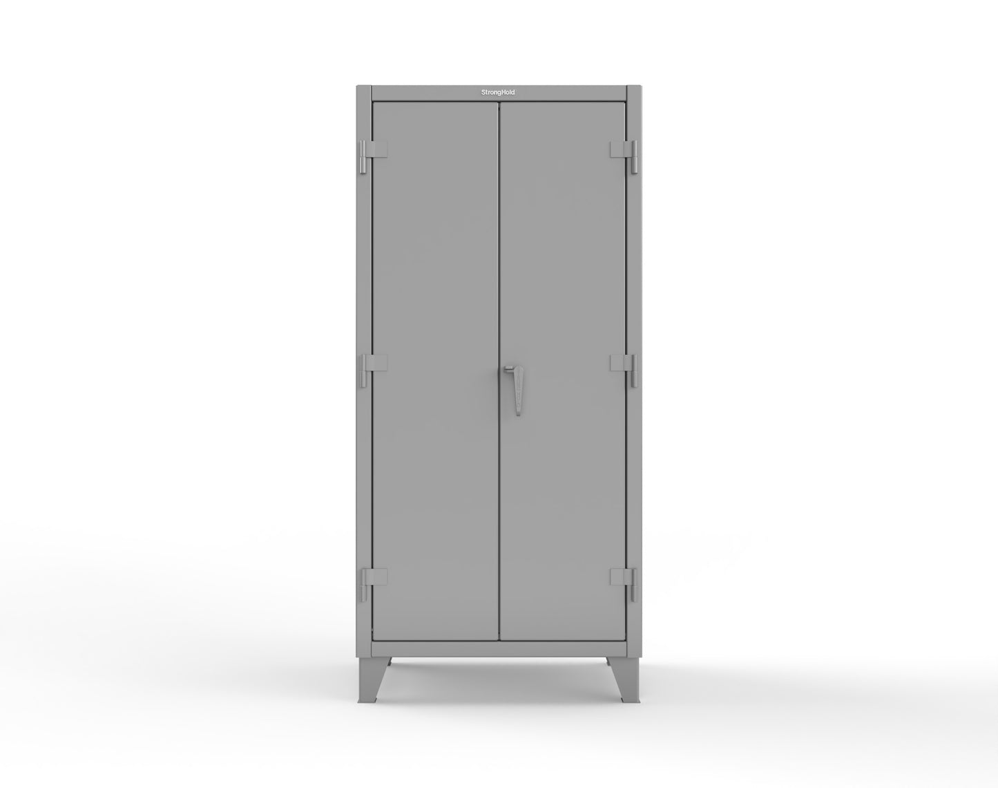 Extreme Duty 12 GA Cabinet with Pegboard Doors, 4 Shelves - 36 In. W x 24 In. D x 78 In. H - 36-PB-244-7037