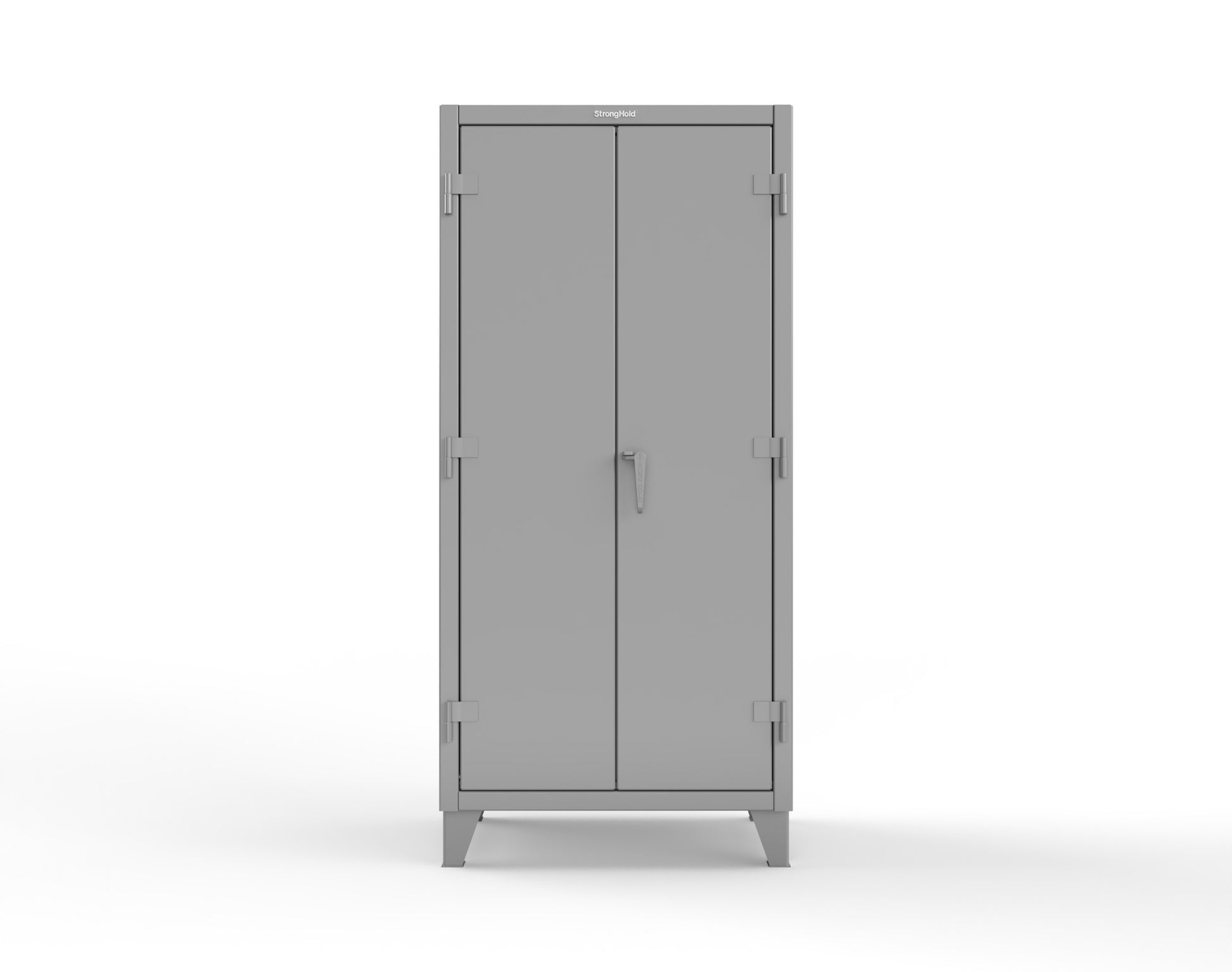 Extreme Duty 12 GA Cabinet with Pegboard Doors, 4 Shelves - 36 In. W x 24 In. D x 78 In. H - 36-PB-244-7037