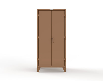 Extreme Duty 12 GA Cabinet with Pegboard Doors, 4 Shelves - 36 In. W x 24 In. D x 78 In. H - 36-PB-244-8008