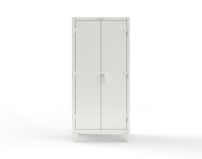 Extreme Duty 12 GA Cabinet with Pegboard Doors, 4 Shelves - 36 In. W x 24 In. D x 78 In. H - 36-PB-244-9003
