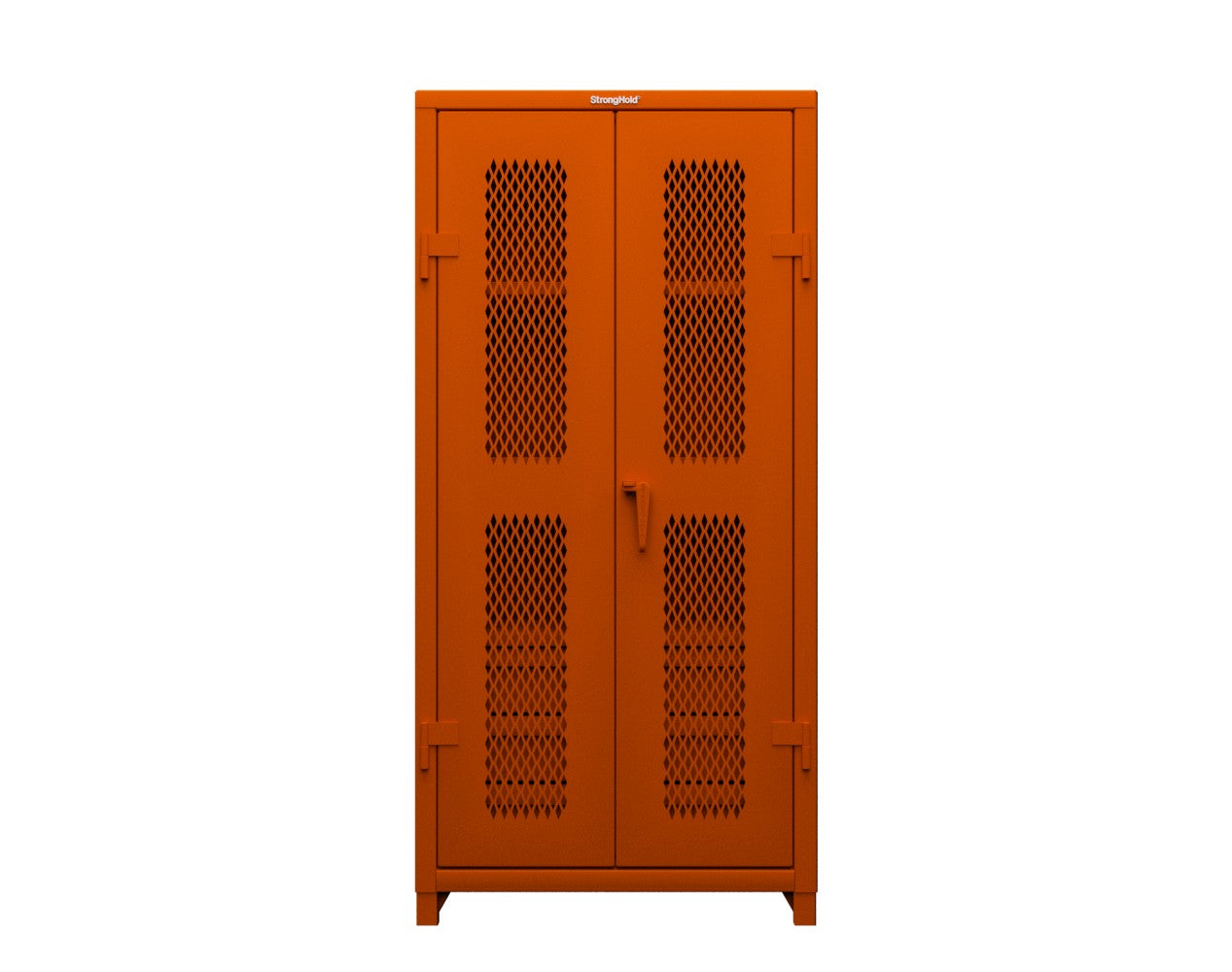 Extra Heavy Duty 14 GA Ventilated (Diamond) Cabinet with 6 Half-Width Drawers, 3 Shelves - 36 In. W x 24 In. D x 75 In. H - 36-V-243-6/5DB-L-2009