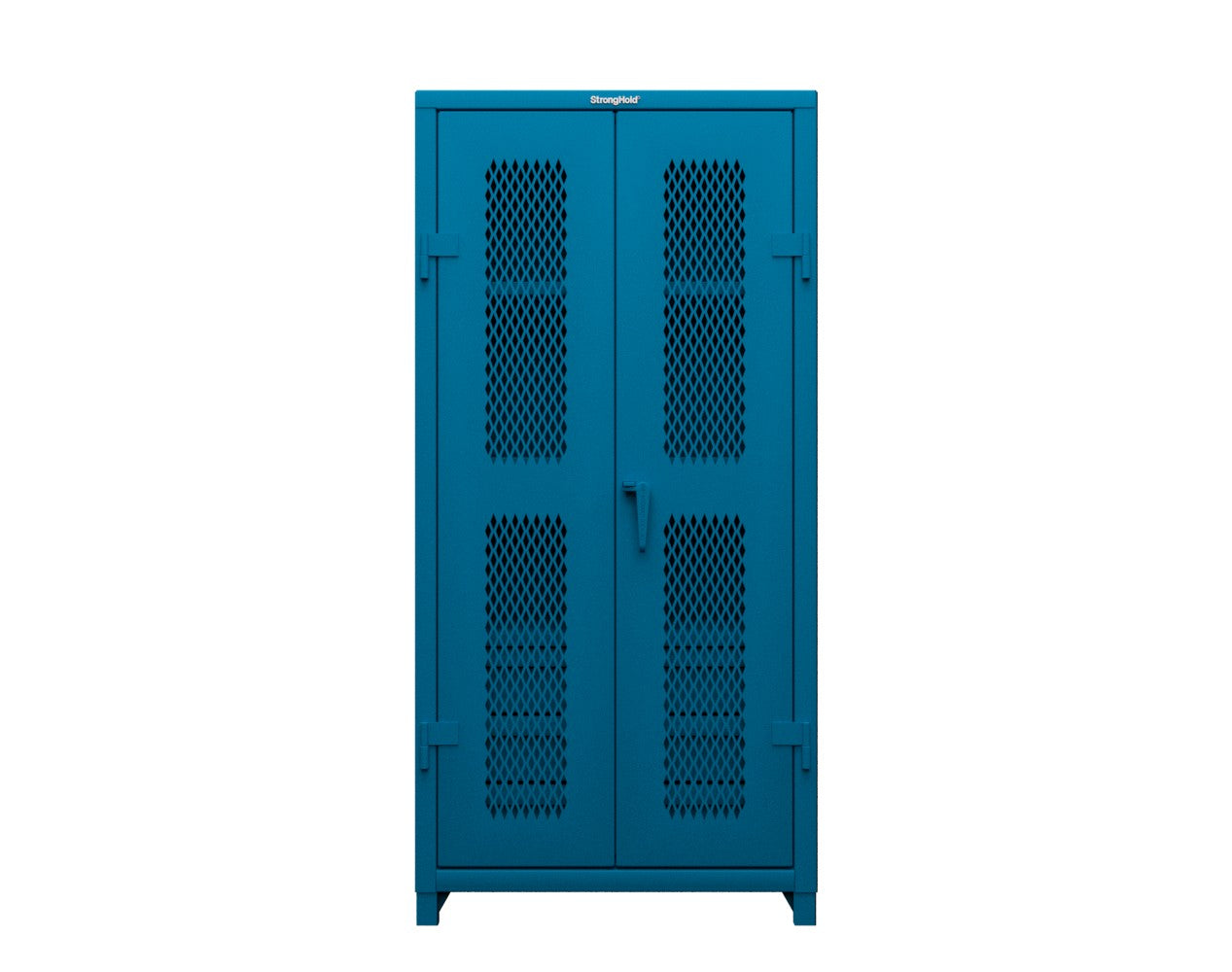 Extra Heavy Duty 14 GA Ventilated (Diamond) Cabinet with 6 Half-Width Drawers, 3 Shelves - 36 In. W x 24 In. D x 75 In. H - 36-V-243-6/5DB-L-5012