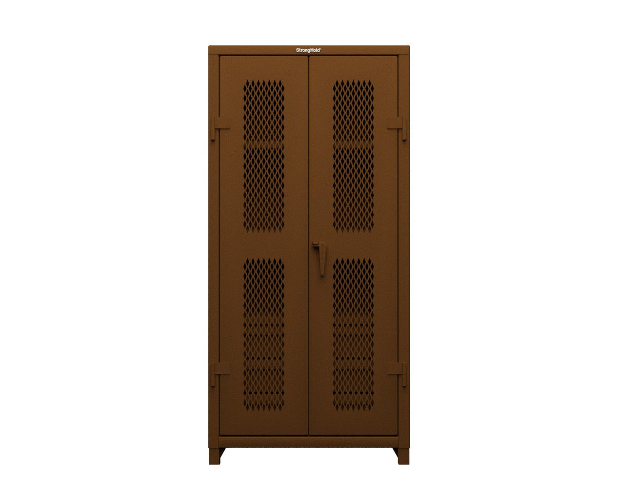 Extra Heavy Duty 14 GA Ventilated (Diamond) Cabinet with 6 Half-Width Drawers, 3 Shelves - 36 In. W x 24 In. D x 75 In. H - 36-V-243-6/5DB-L-8008