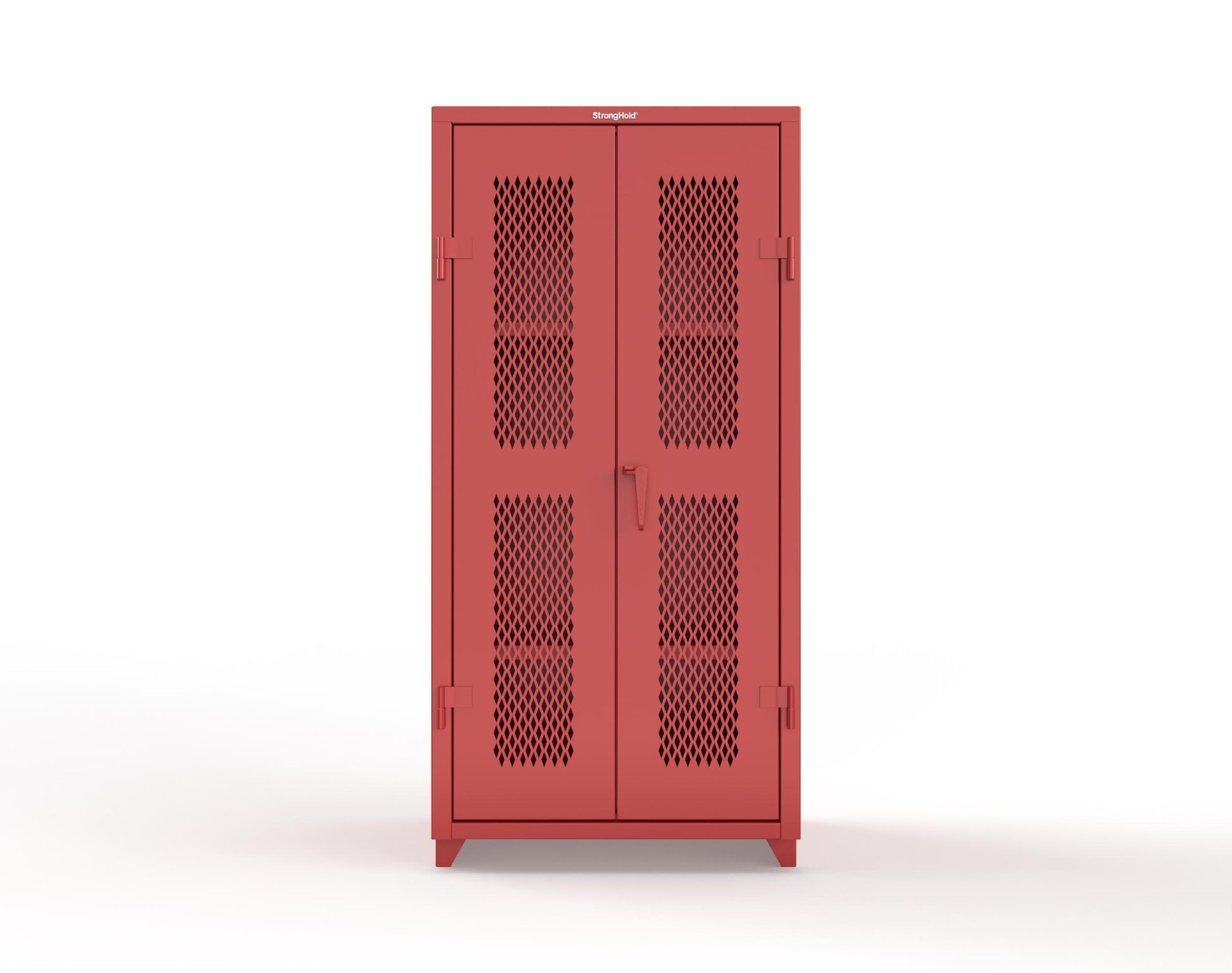 Extra Heavy Duty 14 GA Cabinet with Ventilated (Diamond) Doors - 36 In. W x 24 In. D x 75 In. H - 36-V-243-L-3001