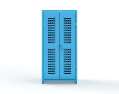 Extra Heavy Duty 14 GA Cabinet with Ventilated (Diamond) Doors - 36 In. W x 24 In. D x 75 In. H - 36-V-243-L-5012