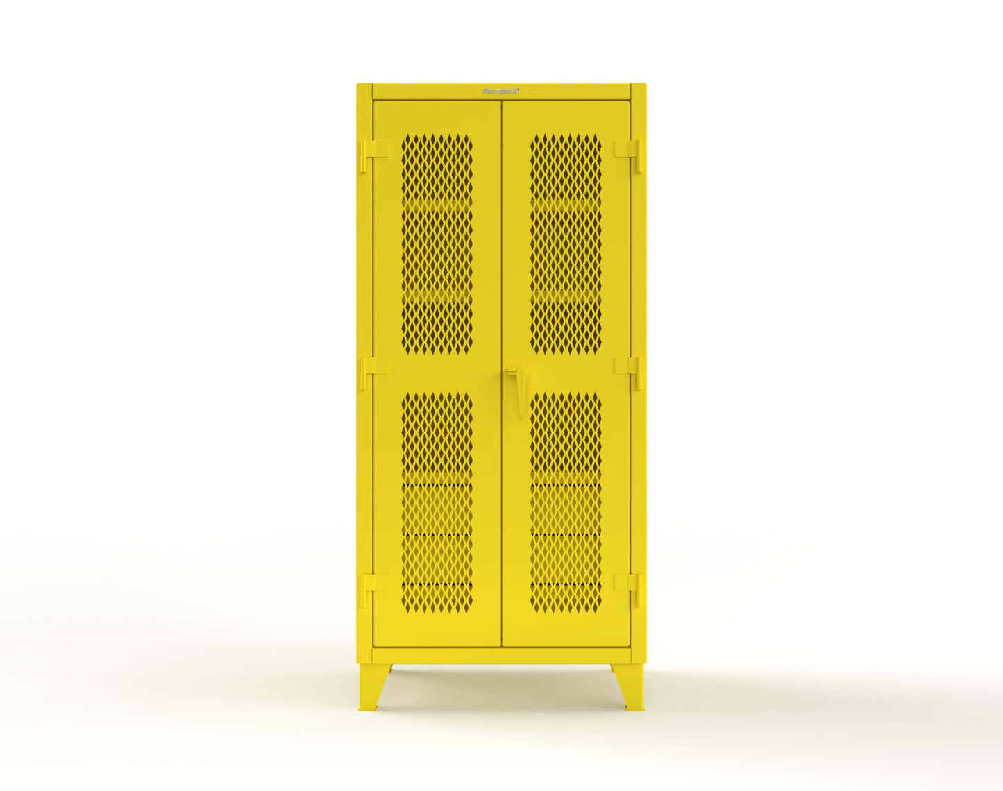 Extreme Duty 12 GA Ventilated (Diamond) Cabinet with 6 Half-Width Drawers, 4 Shelves - 36 In. W x 24 In. D x 78 In. H - 36-V-244-6.5DB-1021